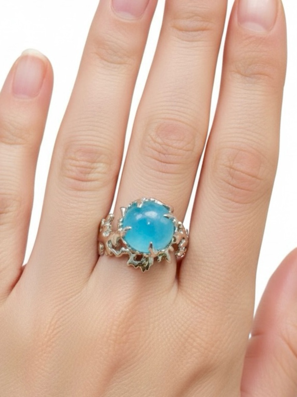Genuine Aquamarine Set in 925 Sterling Silver - Picture 4 of 11